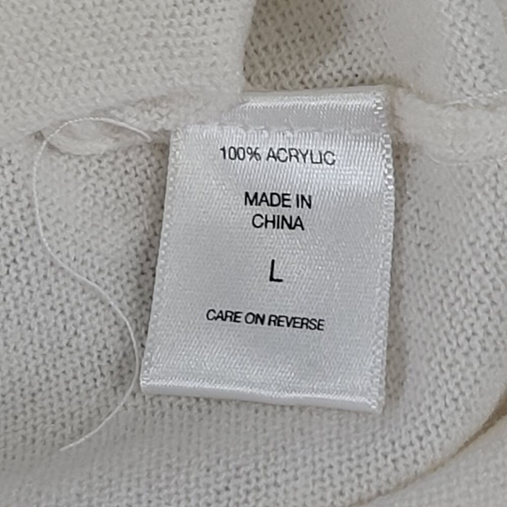 New York & Co Cardigan Argyle White Large - Picture 11 of 11